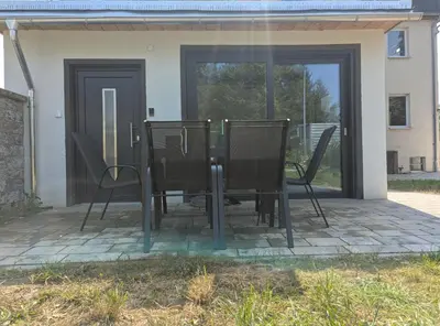 Ein Patio oder anderer Außenbereich in der Unterkunft Wasserschloss Apt