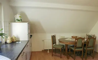 Küche/Küchenzeile in der Unterkunft Ferienwohnung Maul