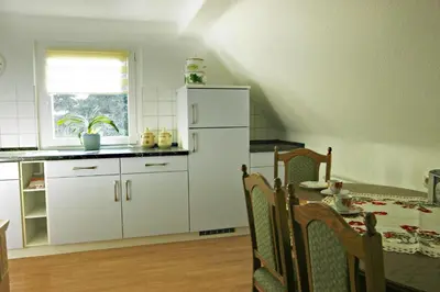 Küche/Küchenzeile in der Unterkunft Ferienwohnung Maul