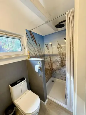 Ein Badezimmer in der Unterkunft Ferienhaus am See