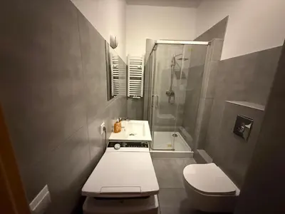 Ein Badezimmer in der Unterkunft Monteurwohnungen in Wurzen östlich von Leipzig
