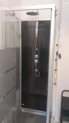 Ein Badezimmer in der Unterkunft Taurasteinblick
