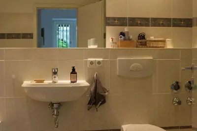 Ein Badezimmer in der Unterkunft Kleinod in Dresden Blasewitz