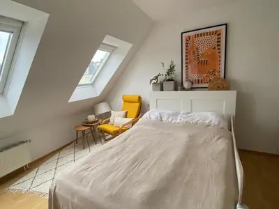 Ein Bett oder Betten in einem Zimmer der Unterkunft Lichtblick