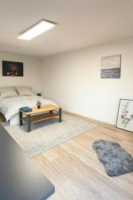 Ein Bett oder Betten in einem Zimmer der Unterkunft Zimmer nähe Dresden