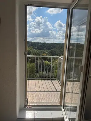 Ein Balkon oder eine Terrasse in der Unterkunft Fernblick