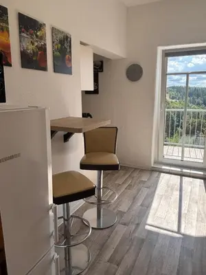 Ein Sitzbereich in der Unterkunft Fernblick