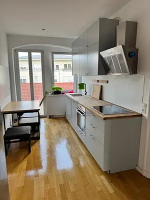 Küche/Küchenzeile in der Unterkunft großzügige Monteurwohnung für 6