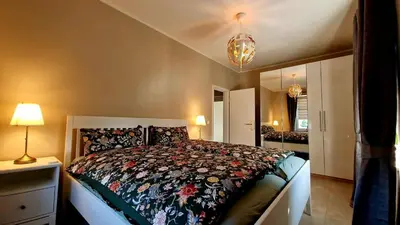 Ein Bett oder Betten in einem Zimmer der Unterkunft Augustusburger-Suites