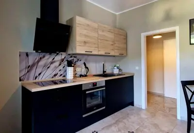 Küche/Küchenzeile in der Unterkunft Augustusburger-Suites