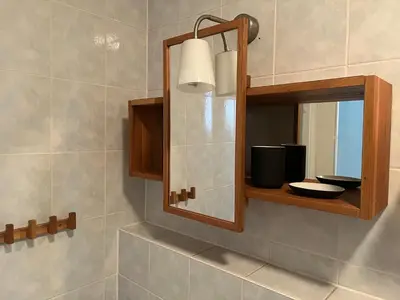 Ein Badezimmer in der Unterkunft Ferienwohnung Burg 1