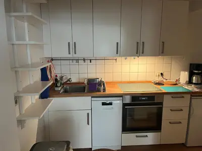Küche/Küchenzeile in der Unterkunft Ferienwohnung Burg 1