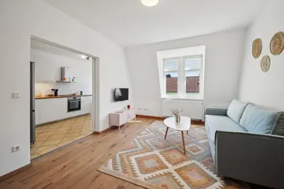 TV/Unterhaltungsangebot in der Unterkunft Großzügige Wohnung für Gruppen & Familien I Balkon