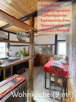 Küche/Küchenzeile in der Unterkunft Romantische und museal eingerichtete Ferienwohnung