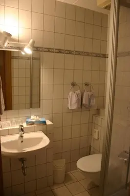 Ein Badezimmer in der Unterkunft Gasthof Dittmannsdorf