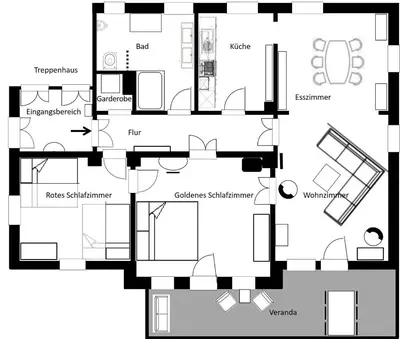 Grundriss der Unterkunft Villa Reger