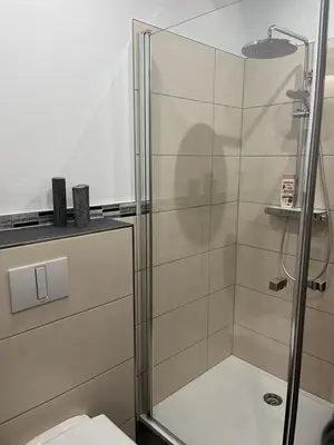 Ein Badezimmer in der Unterkunft Wohnung im Stadtzentrum