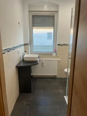 Ein Badezimmer in der Unterkunft Wohnung im Stadtzentrum