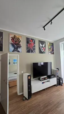 TV/Unterhaltungsangebot in der Unterkunft Kulturelles Businessapartment mit Balkon