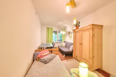 Ein Bett oder Betten in einem Zimmer der Unterkunft Traumhaftes GARTENLOFT