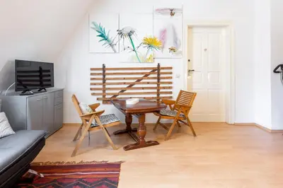 Ein Sitzbereich in der Unterkunft KUNSTLOFT - Atelier der Auszeit