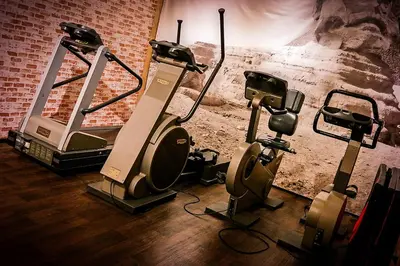 Das Fitnesscenter und/oder die Fitnesseinrichtungen in der Unterkunft KUNSTLOFT - Atelier der Auszeit