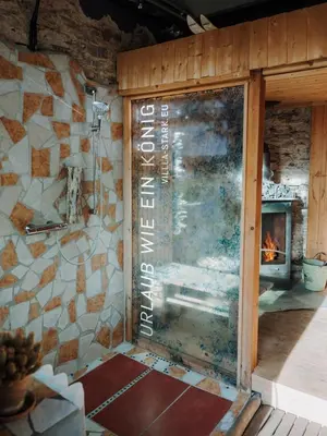 Ein Badezimmer in der Unterkunft Dornröschen-Loft
