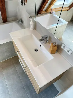 Ein Badezimmer in der Unterkunft Dornröschen-Loft