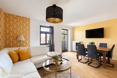 TV/Unterhaltungsangebot in der Unterkunft Neu! PINEAPPLE APARTMENTS - Zwinger XII - 96qm - 1x free parking