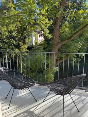 Ein Balkon oder eine Terrasse in der Unterkunft ANER 7 luxuriöses Familienapartment für bis zu 6 Personen mit kleinem Heimkino