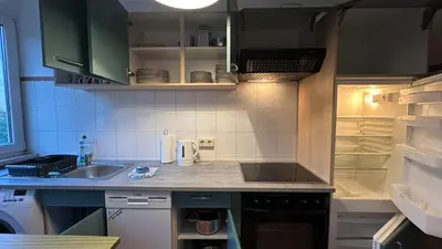 Küche/Küchenzeile in der Unterkunft MiCasa TuCasa - 4-R-Apartment Leipziger Neuseenland Sirius