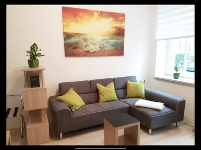 Ein Sitzbereich in der Unterkunft Appartement Chemnitz-Kaßberg