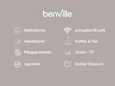 Grundriss der Unterkunft Benville BV13 - ruhige Lage & Tiefgarage - Balkon - WLAN - zentral gelegen