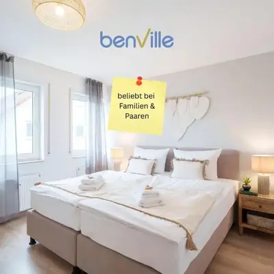 Benville BV13 - ruhige Lage & Tiefgarage - Balkon - WLAN - zentral gelegen