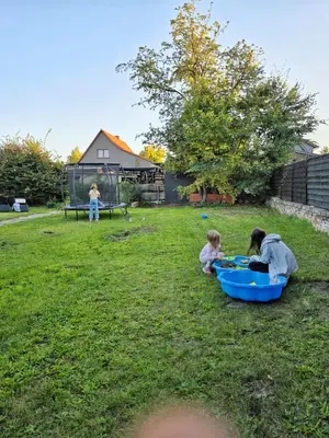 Ein Garten an der Unterkunft Ferienhaus Lyś