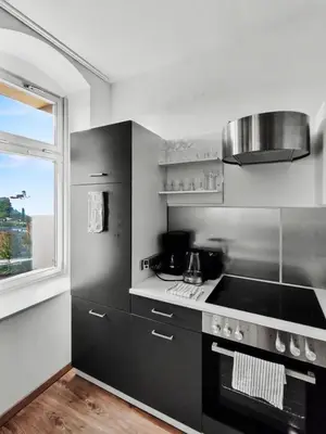 Küche/Küchenzeile in der Unterkunft StayTime - Cloud Loft