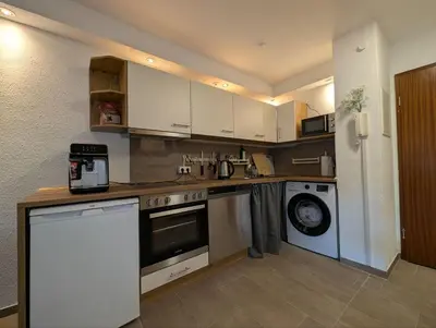 Küche/Küchenzeile in der Unterkunft Eigenes ruhiges Appartement mit Küche und Terasse Chemnitz