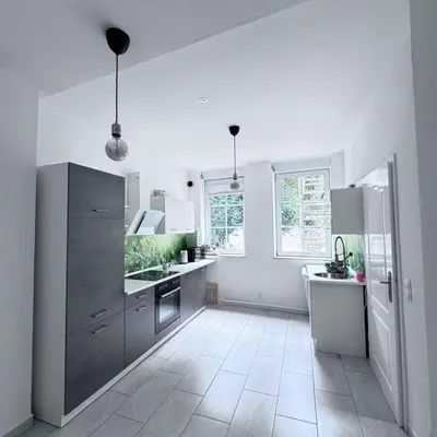 Küche/Küchenzeile in der Unterkunft Sonnige 2 Raumwohnung in Niederwiesa