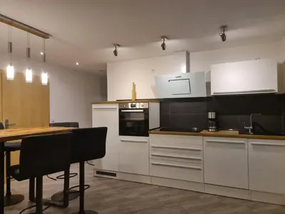 Küche/Küchenzeile in der Unterkunft Ferienwohnung Tannert, 3-Raum Wohnung mit eigener Sauna