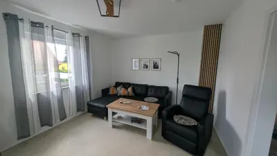 Ein Sitzbereich in der Unterkunft Haus am Borsberg