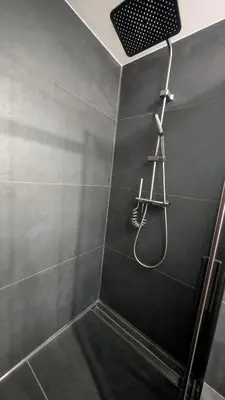 Ein Badezimmer in der Unterkunft Haus am Borsberg