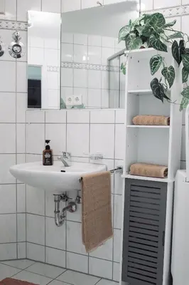 Ein Badezimmer in der Unterkunft Helles, modernes Apartment, Balkon, Fahrstuhl, 2P