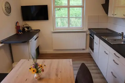 Küche/Küchenzeile in der Unterkunft Ferienwohnung im Kasperhaus