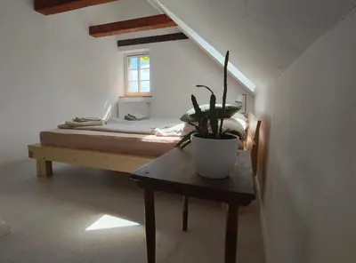Ein Bett oder Betten in einem Zimmer der Unterkunft Ferienwohnung Ostermaier