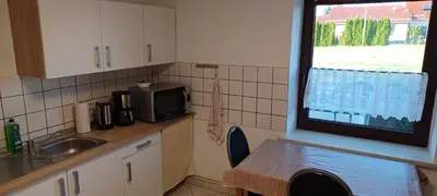 Küche/Küchenzeile in der Unterkunft Pension Hänsel