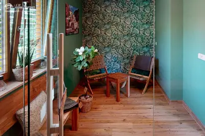 Ein Sitzbereich in der Unterkunft Ferienhaus am Rande von Dresden für bis zu 11 Personen - Willkommen in der Villa Toscana