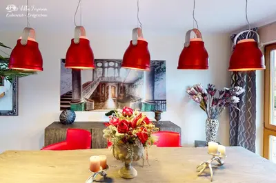 Ein Sitzbereich in der Unterkunft Ferienhaus am Rande von Dresden für bis zu 11 Personen - Willkommen in der Villa Toscana
