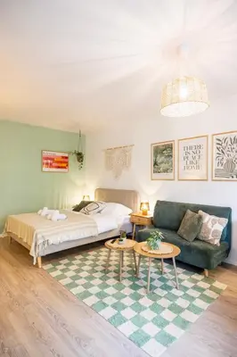 Ein Sitzbereich in der Unterkunft Luna Suite I TOP Lage I Terrace I Stellplatz