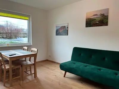Ein Sitzbereich in der Unterkunft 4-Steine-Blick, Wohnung 2