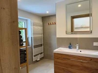 Ein Badezimmer in der Unterkunft 4-Steine-Blick, Wohnung 2